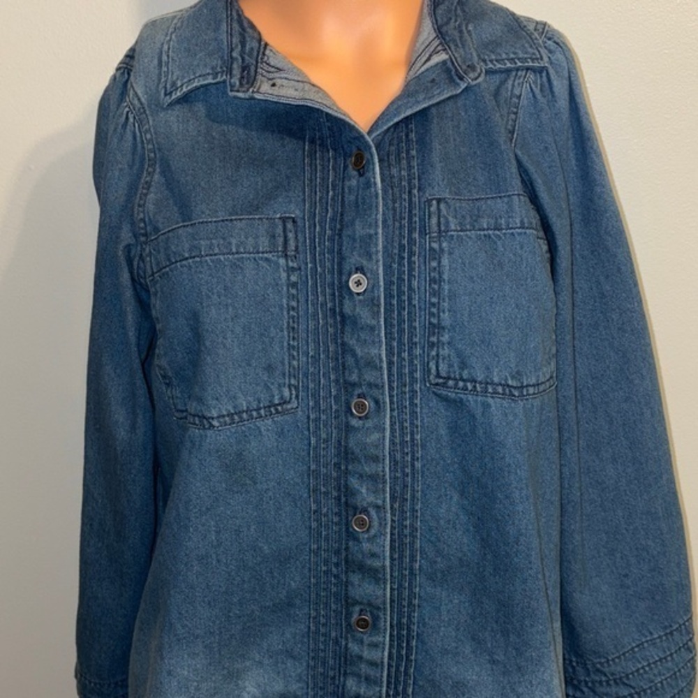 American Eagle Outfitters Blue Denim Button Down Shirt